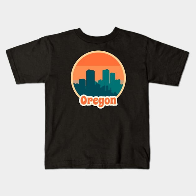 Vintage Oregon Kids T-Shirt by Insert Place Here